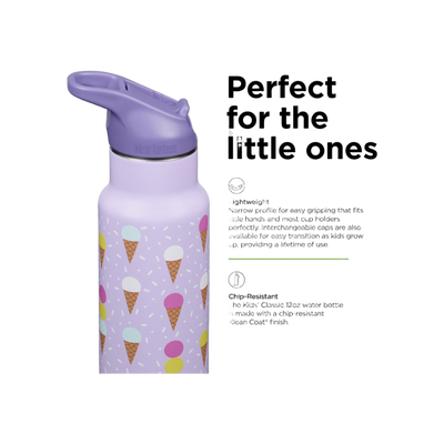 Klean Kanteen Kinder Isolatiefles Classic N met flipsportdop, 355ml/12oz.