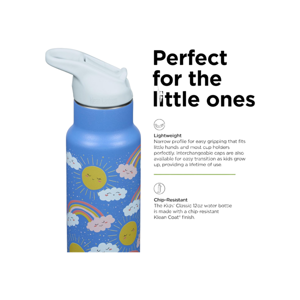 Klean Kanteen Kinder Isolatiefles Classic N met flipsportdop, 355ml/12oz.