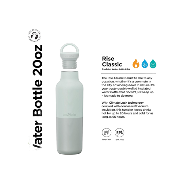 Klean Kanteen Rise Vac Classic 591ml Geïsoleerde Fles met Arch Loop Cap