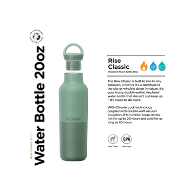 Klean Kanteen Rise Vac Classic 591ml Geïsoleerde Fles met Arch Loop Cap