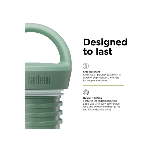 Klean Kanteen Rise Vac Classic 591ml Geïsoleerde Fles met Arch Loop Cap
