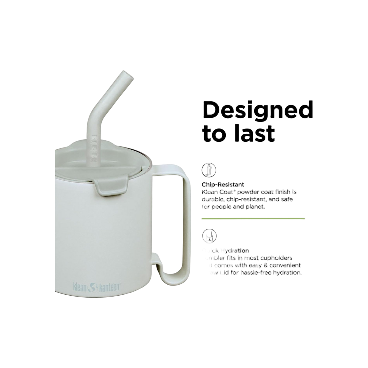 Klean Kanteen Geïsoleerde Drinkbeker 1065ml / 36oz met flip-straw deksel