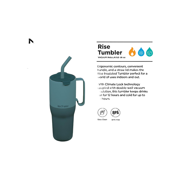 Klean Kanteen Geïsoleerde Drinkbeker 1065ml / 36oz met flip-straw deksel