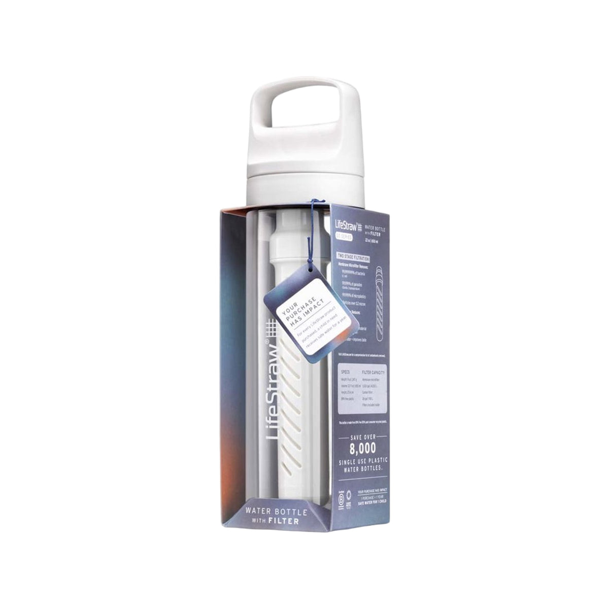 LifeStraw Go 2.0 Water Filter Bottle - 650 ml - Clear