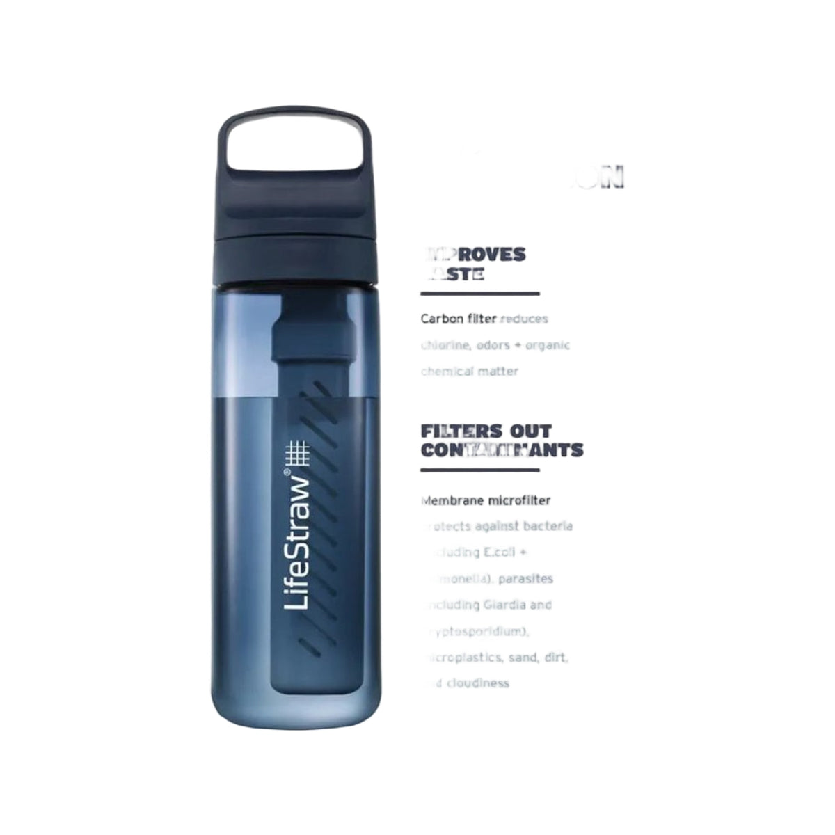 LifeStraw Go 2.0 Water Filter Bottle - 650 ml - Aegean Sea Blue