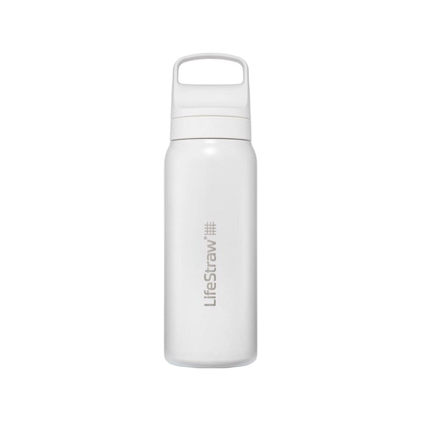 LifeStraw Go 2.0 Stainless Steel Water Filter Bottle - 700 ml - White