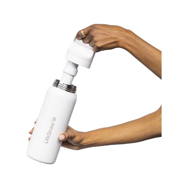 LifeStraw Go 2.0 Stainless Steel Water Filter Bottle - 700 ml - White
