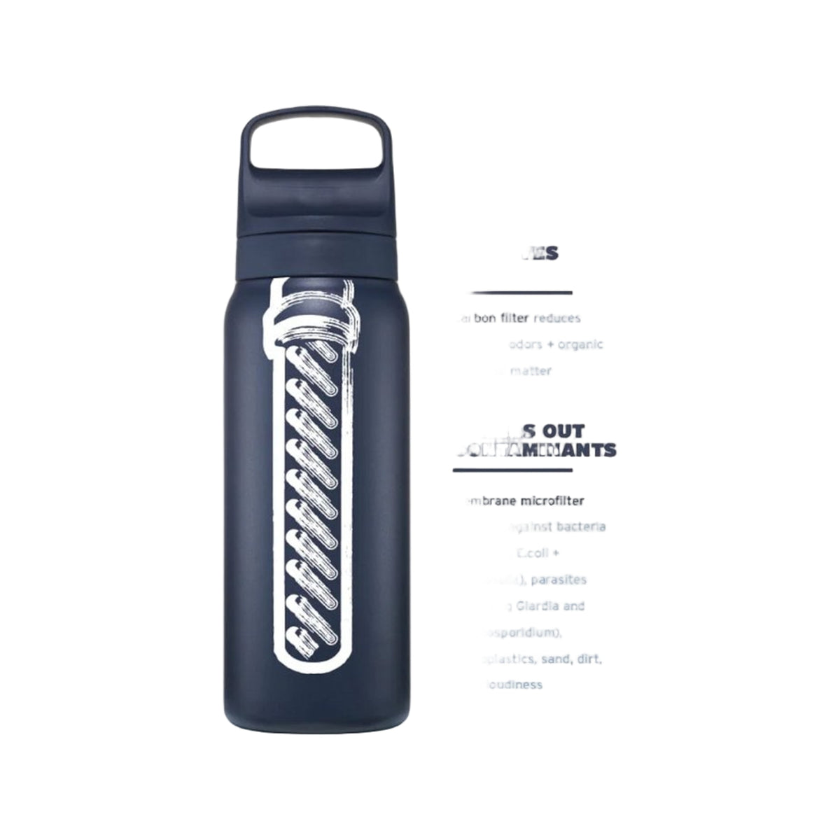 LifeStraw Go 2.0 Stainless Steel Water Filter Bottle - 700 ml - White