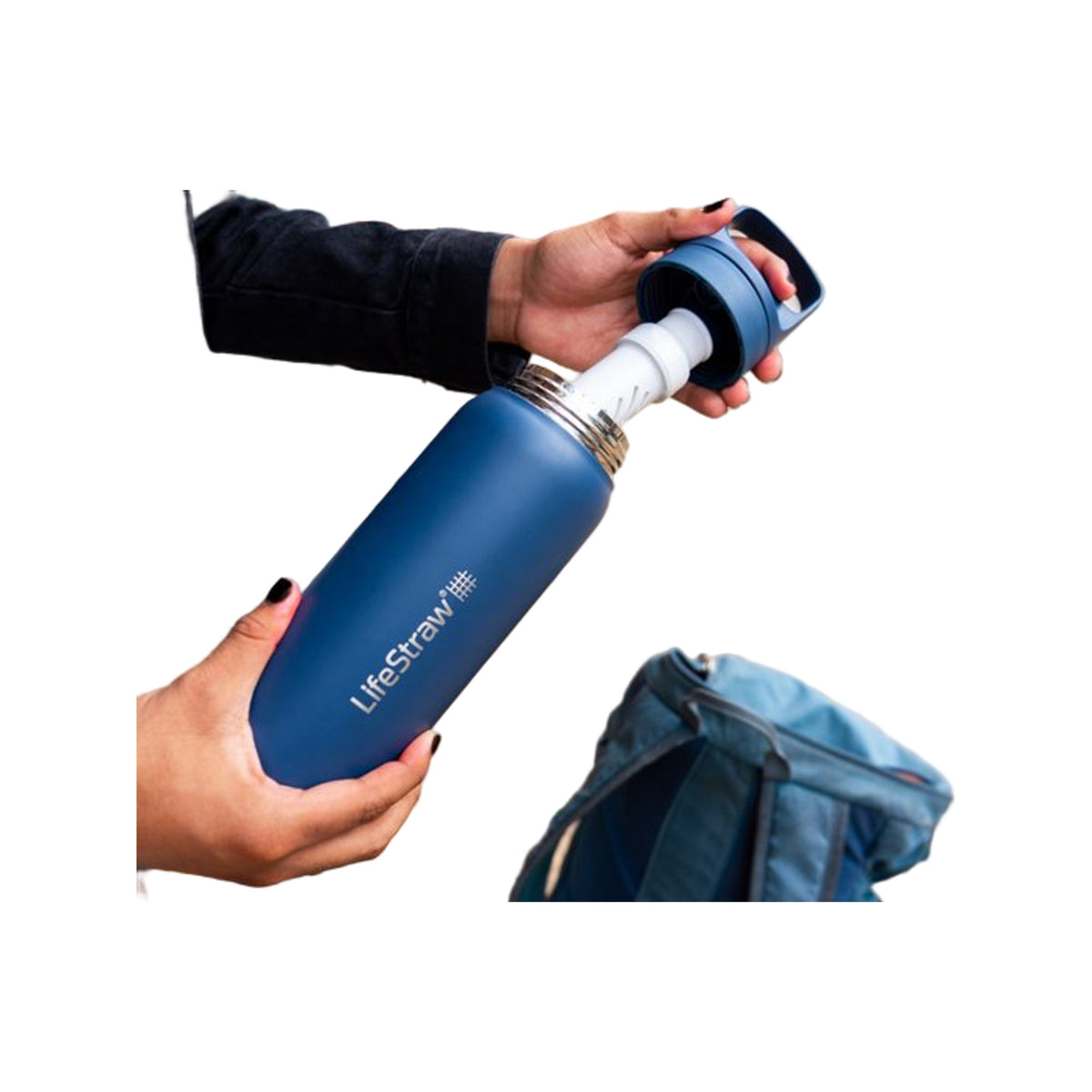 Lifestraw Go 2.0 Stainless Steel Water Filter Bottle - 700 ml - Laguna Teal