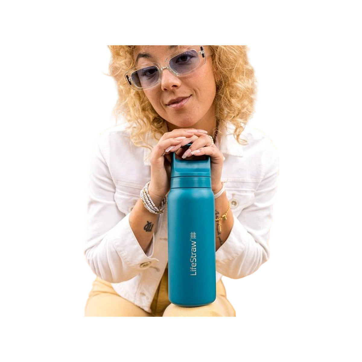 Lifestraw Go 2.0 Stainless Steel Water Filter Bottle - 700 ml - Laguna Teal