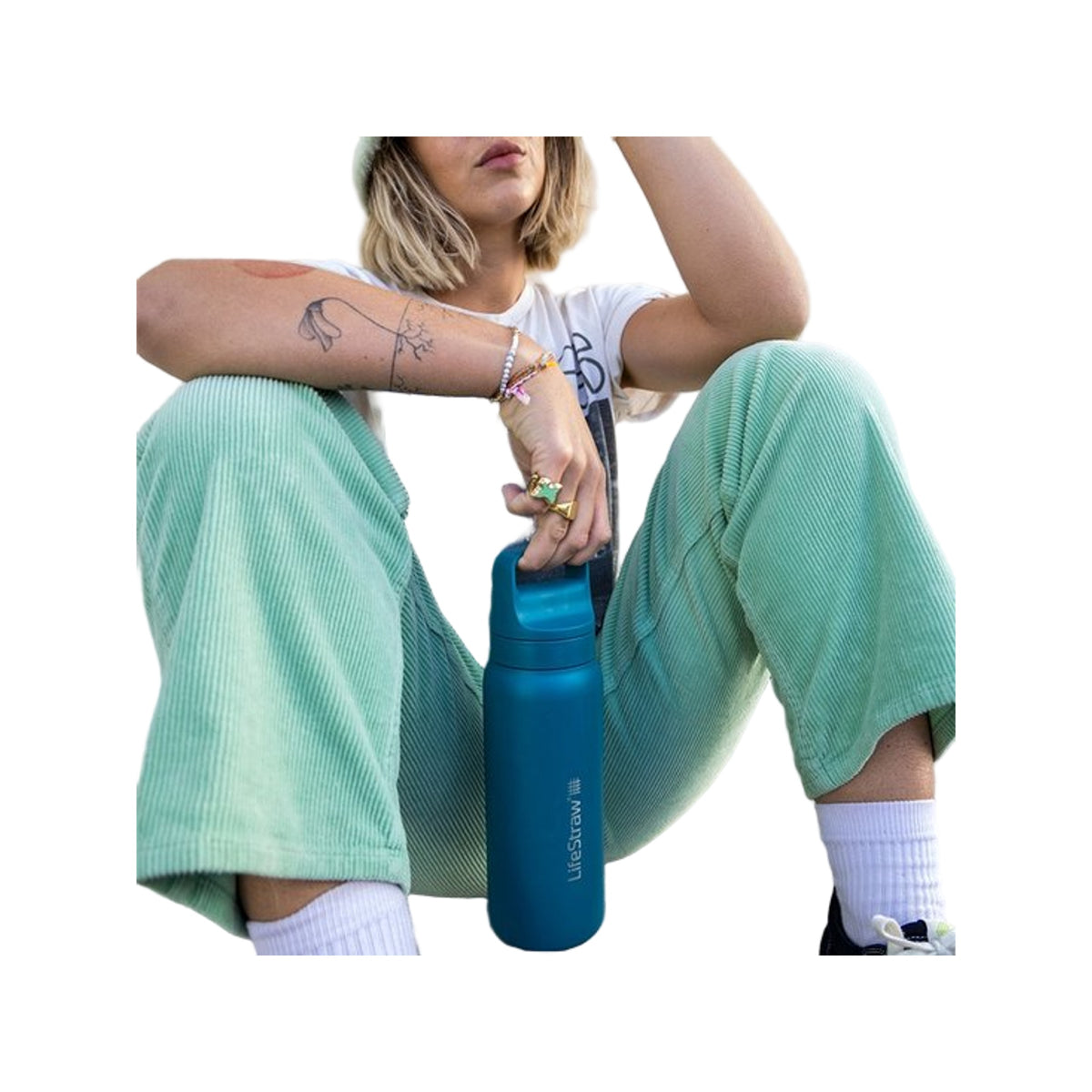 Lifestraw Go 2.0 Stainless Steel Water Filter Bottle - 700 ml - Laguna Teal