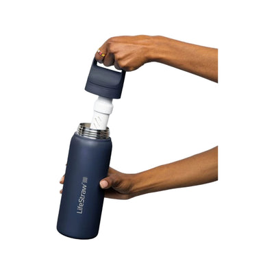Lifestraw Go 2.0 Stainless Steel Water Filter Bottle - 700 ml - Aegean Sea Blue