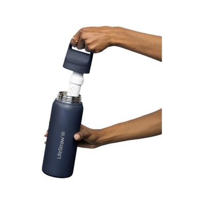 Lifestraw Go 2.0 Stainless Steel Water Filter Bottle - 700 ml - Aegean Sea Blue