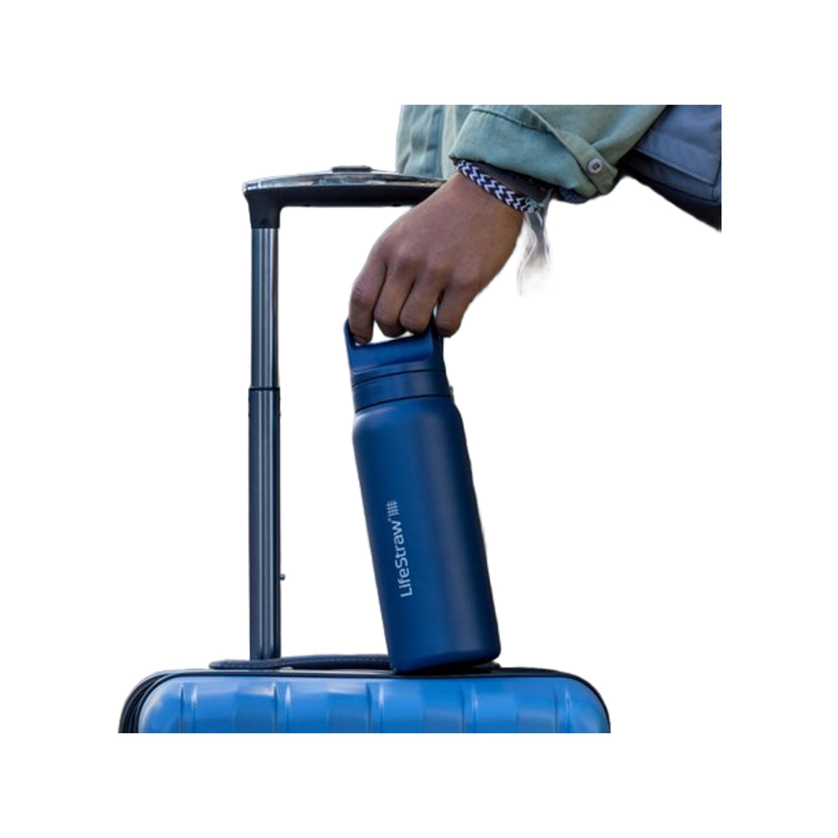 Lifestraw Go 2.0 Stainless Steel Water Filter Bottle - 700 ml - Aegean Sea Blue