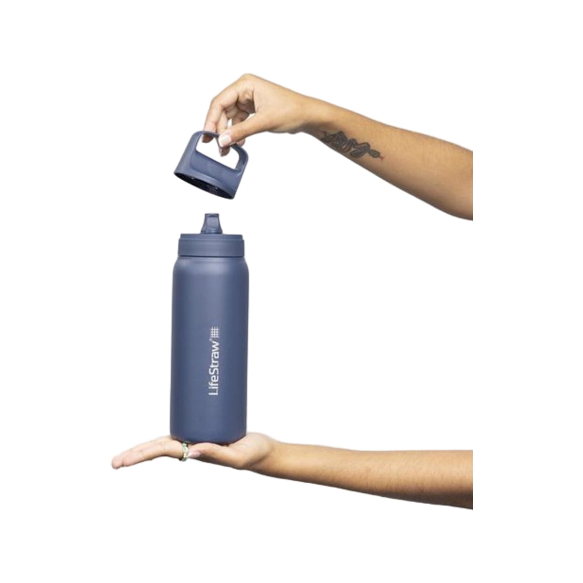 Lifestraw Go 2.0 Stainless Steel Water Filter Bottle - 700 ml - Aegean Sea Blue