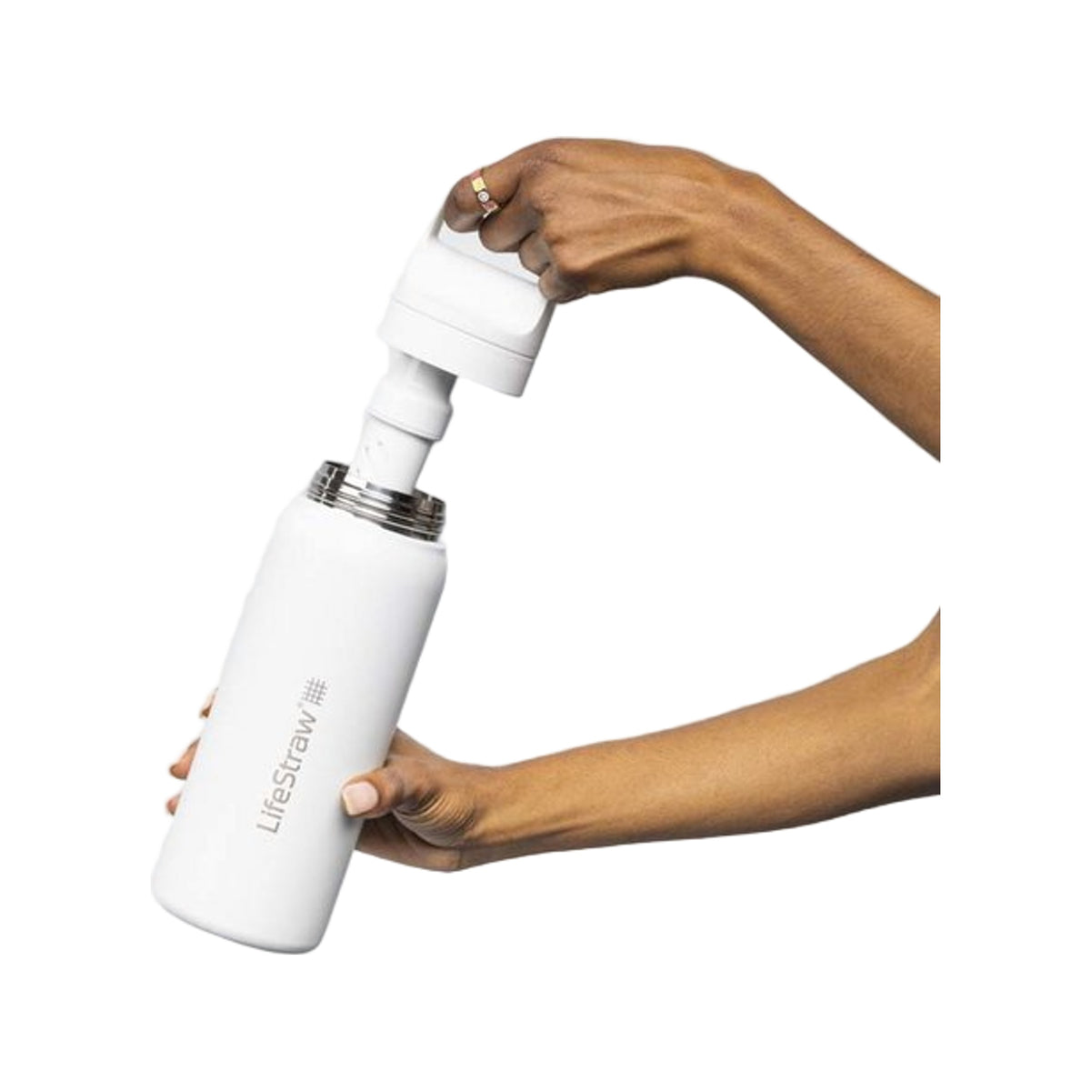 Lifestraw Go 2.0 Stainless Steel Water Filter Bottle - 1L - White