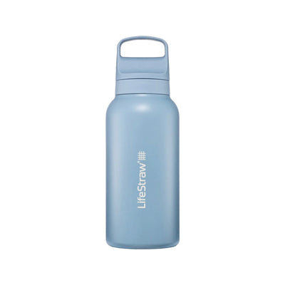 LifeStraw Go 2.0 Stainless Steel Water Filter Bottle - 1L - Icelandic Blue