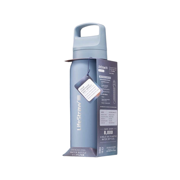 LifeStraw Go 2.0 Stainless Steel Water Filter Bottle - 1L - Icelandic Blue