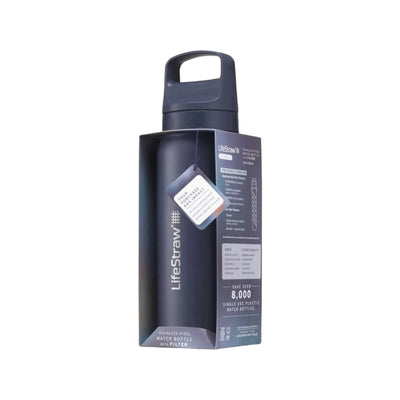 LifeStraw Go 2.0 Stainless Steel Water Filter Bottle - 1L - Icelandic Blue