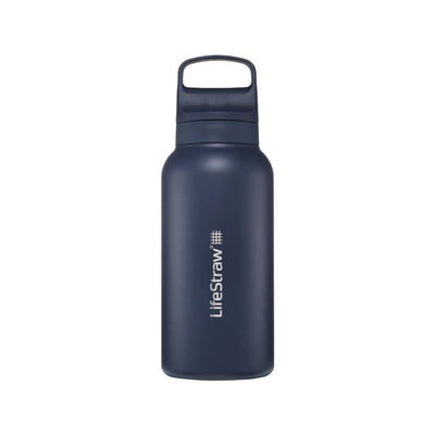 LifeStraw Go 2.0 Stainless Steel Water Filter Bottle - 1L - Aegean Sea Blue