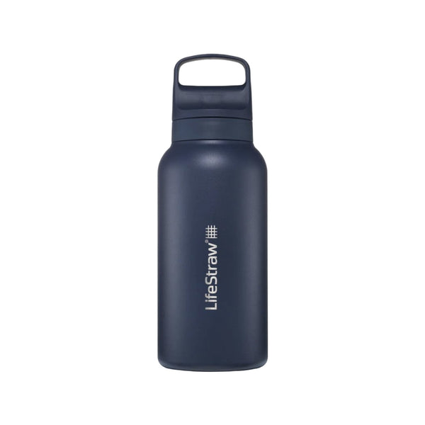 LifeStraw Go 2.0 Stainless Steel Water Filter Bottle - 1L - Aegean Sea Blue