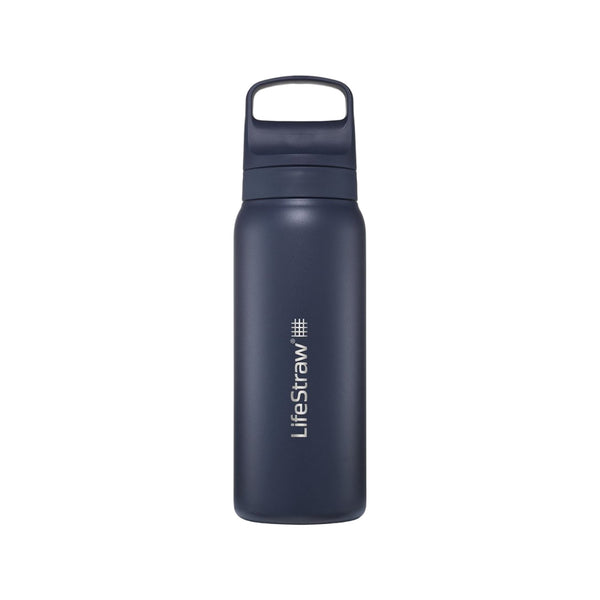 LifeStraw Go 2.0 Stainless Steel Water Filter Bottle - 1L - Aegean Sea Blue