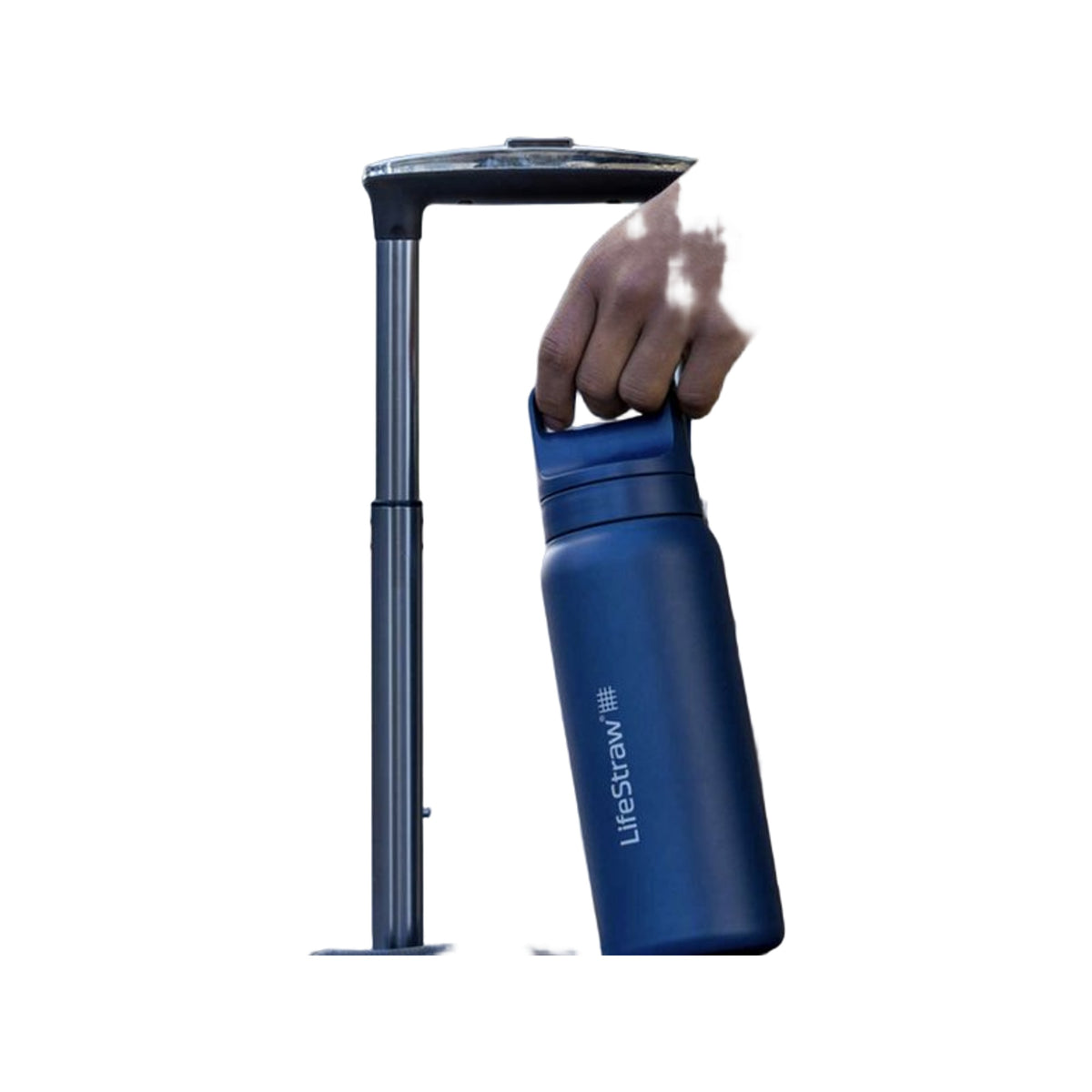 LifeStraw Go 2.0 Stainless Steel Water Filter Bottle - 1L - Aegean Sea Blue