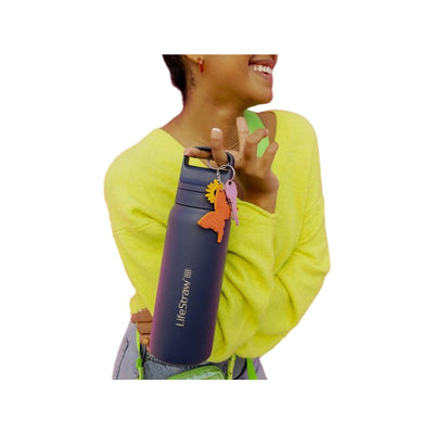 LifeStraw Go 2.0 Stainless Steel Water Filter Bottle - 1L - Aegean Sea Blue