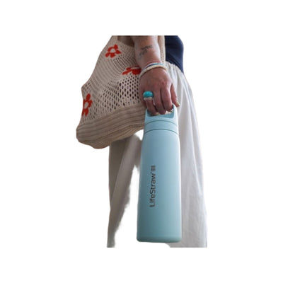LifeStraw Go 2.0 Stainless Steel Water Filter Bottle - 500 ml - Seafoam