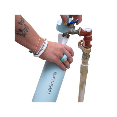 LifeStraw Go 2.0 Stainless Steel Water Filter Bottle - 500 ml - Seafoam