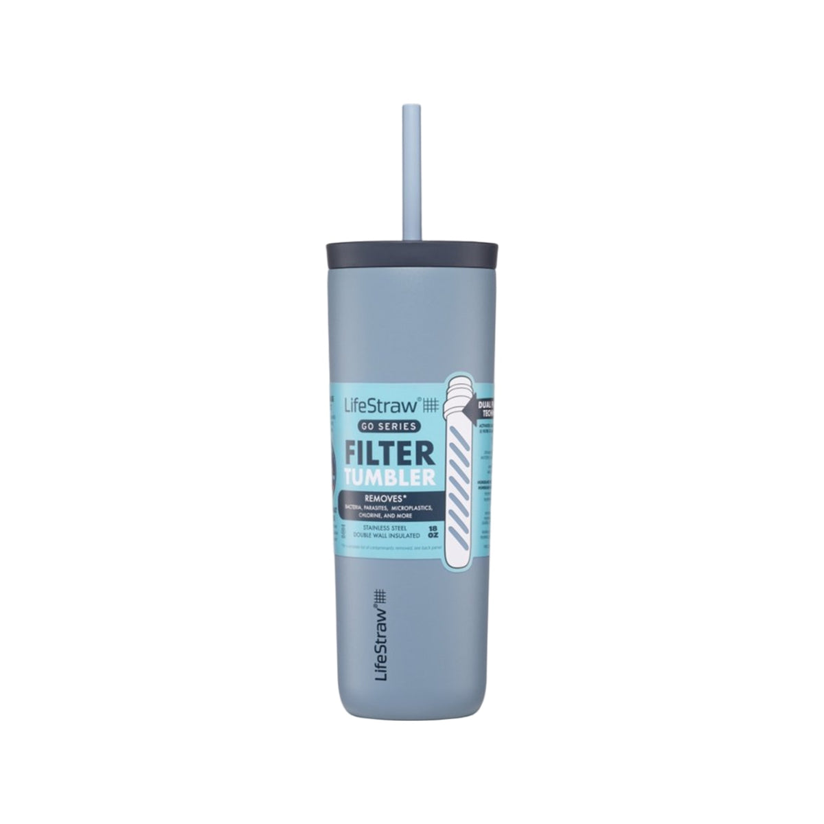 LifeStraw Go Series Tumbler 18oz Stainless Steel - Icelandic Blue