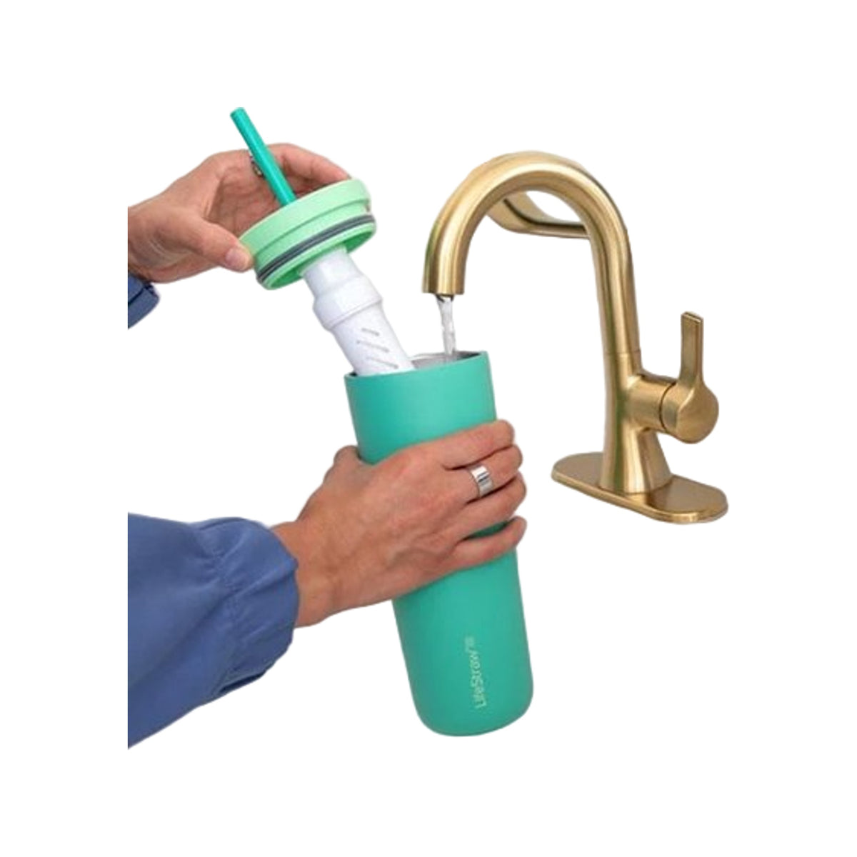 LifeStraw Go Series Tumbler 18oz Stainless Steel - Thistle Purple