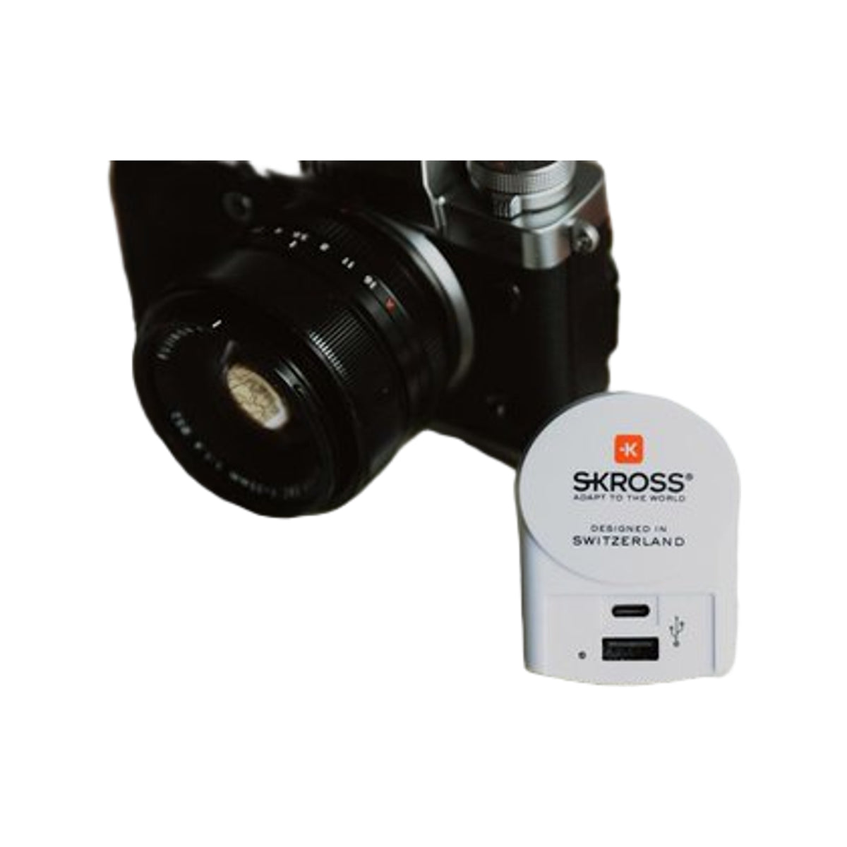 SKROSS Reisstekker Europa 1x USB + 1x USB-C (Front Connection)