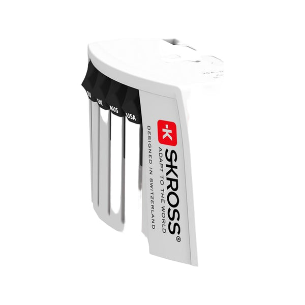 SKROSS World Adapter MUV USB, white, 2-pole 2.4A, with Skross logo