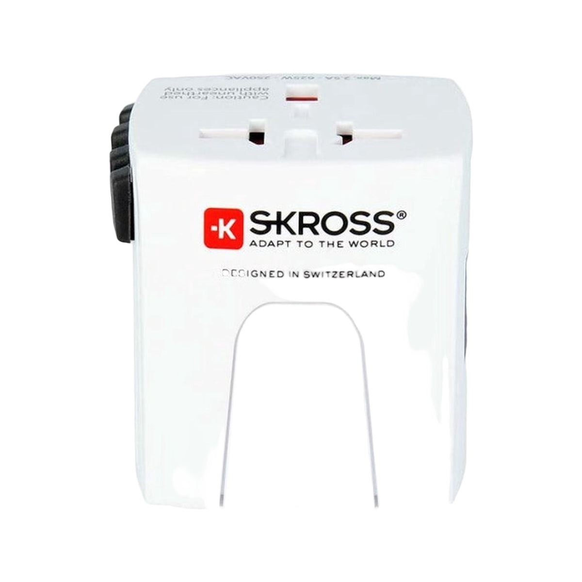 SKROSS World Adapter MUV USB, white, 2-pole 2.4A, with Skross logo