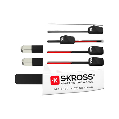 SKROSS World Adapter MUV USB, white, 2-pole 2.4A, with Skross logo