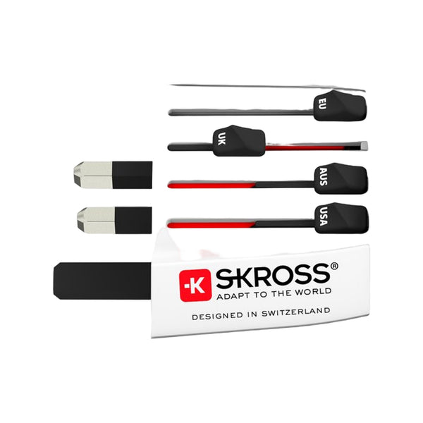 SKROSS World Adapter MUV USB, white, 2-pole 2.4A, with Skross logo
