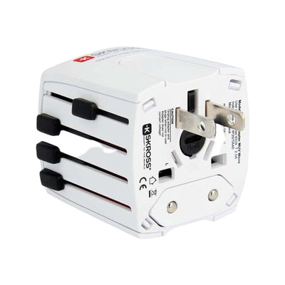 SKROSS World Adapter MUV USB, white, 2-pole 2.4A, with Skross logo