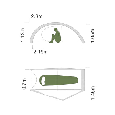 Exped Mira I HL Ultralight Binnentent 1 Persoons