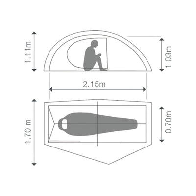 Exped Mira I HL Ultralight Binnentent 1 Persoons