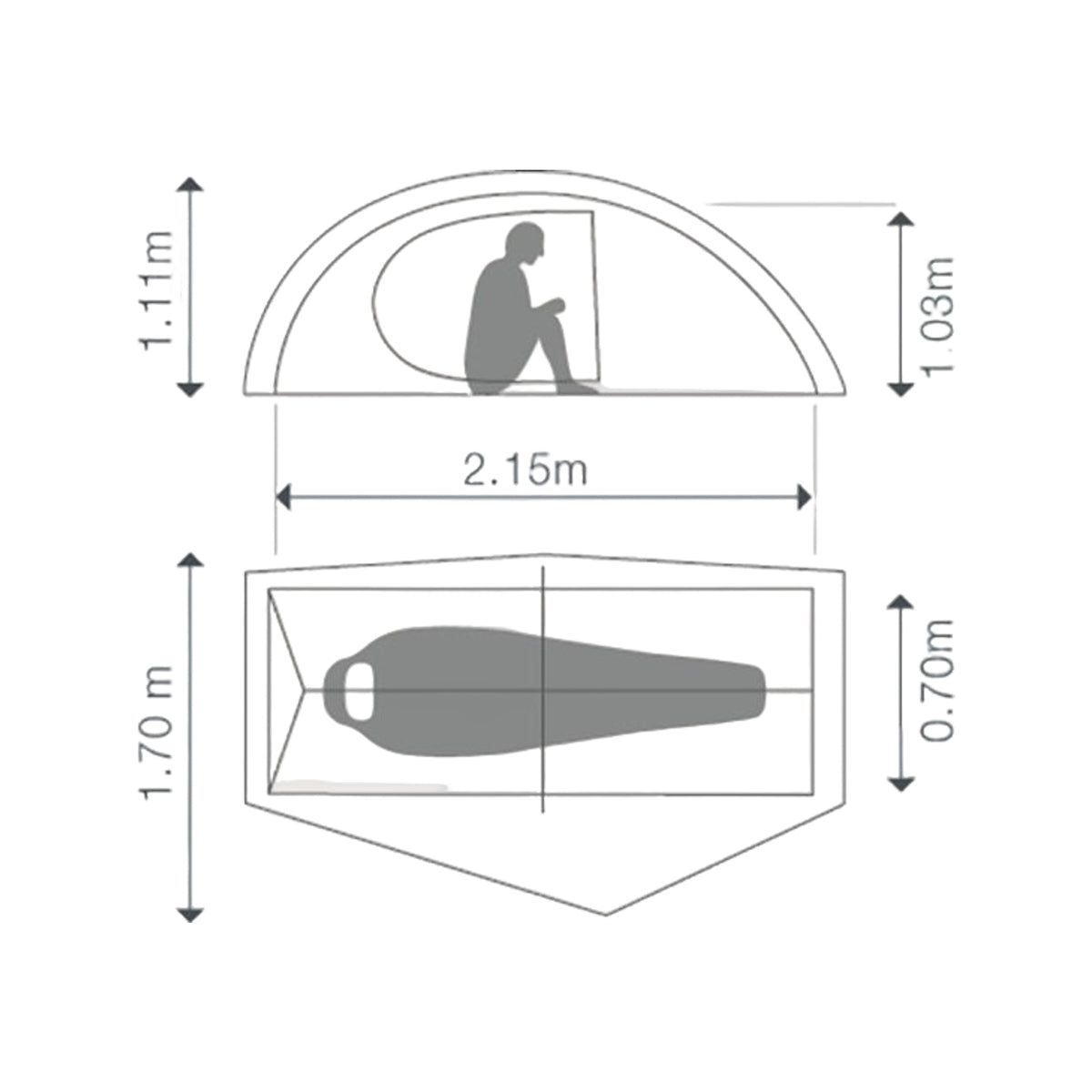 Exped Mira I HL Ultralight Binnentent 1 Persoons