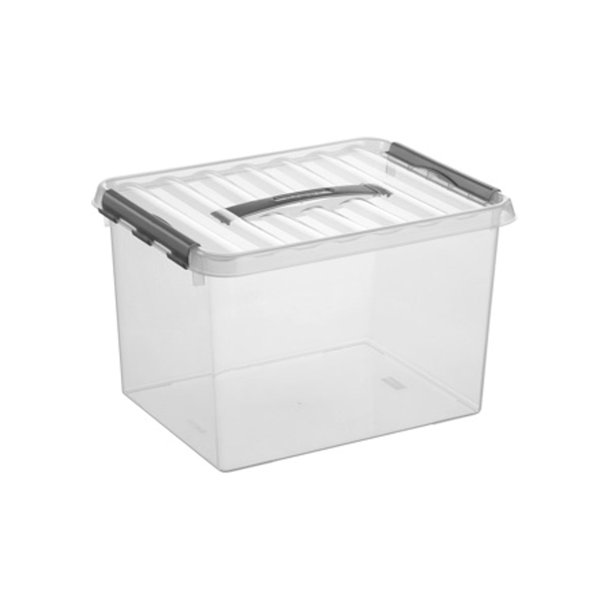 Sunware Q-line opbergbox 22L transparant metaal