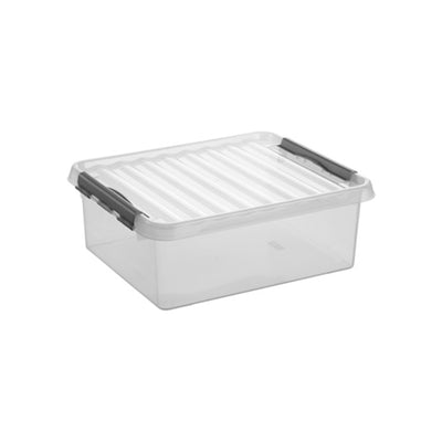 Sunware Q-line opbergbox 25L transparant metaal