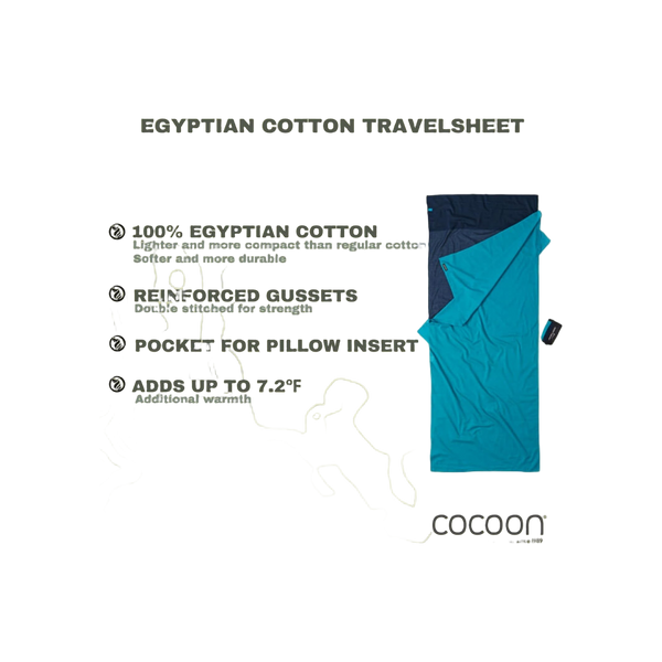 Cocoon Travelsheet 100% Egyptian Cotton