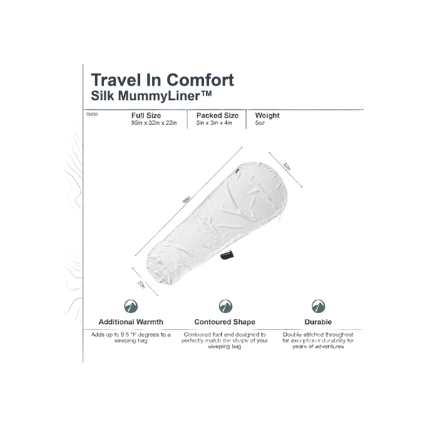 Cocoon Mummy Liner, 100% Silk