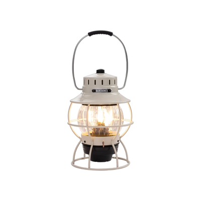 Barebones Railroad Lantern Vintage White - Usb