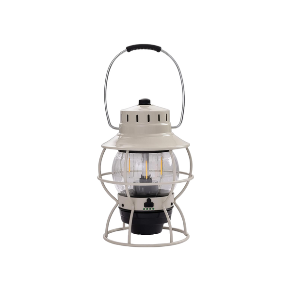Barebones Railroad Lantern Vintage White - Usb