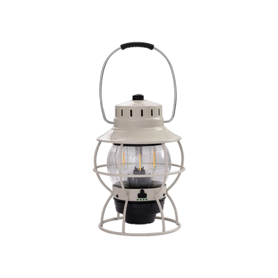 Barebones Railroad Lantern Vintage White - Usb