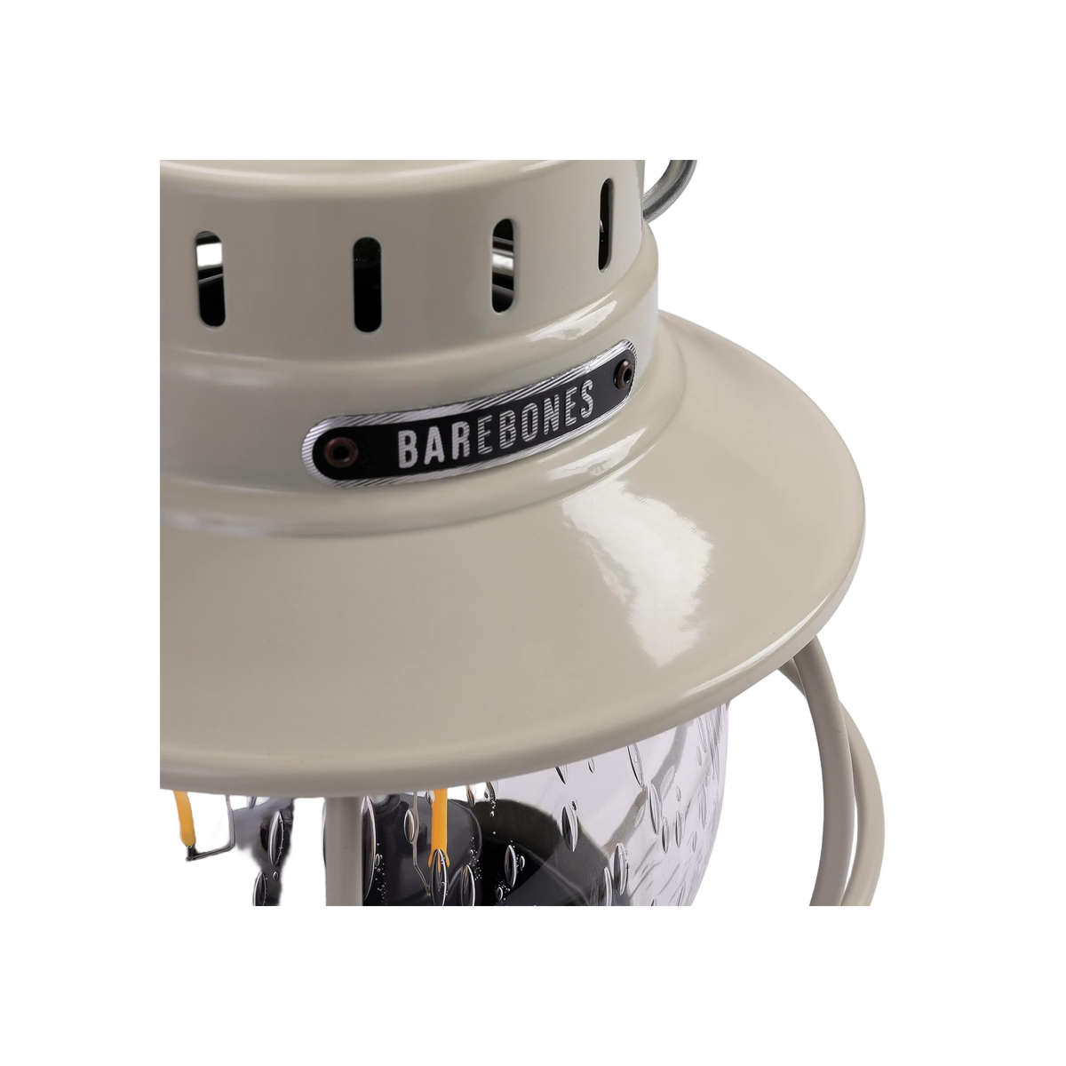 Barebones Railroad Lantern Vintage White - Usb