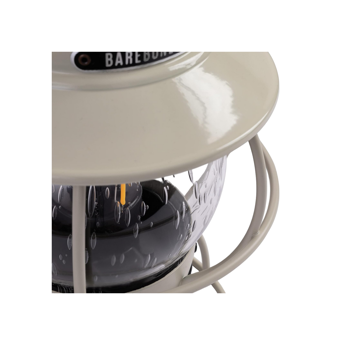 Barebones Railroad Lantern Vintage White - Usb